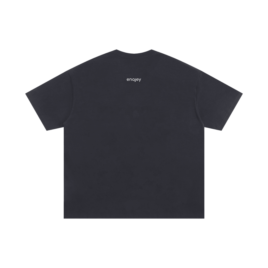 High Frequency Oversize Cotton Tee - Black