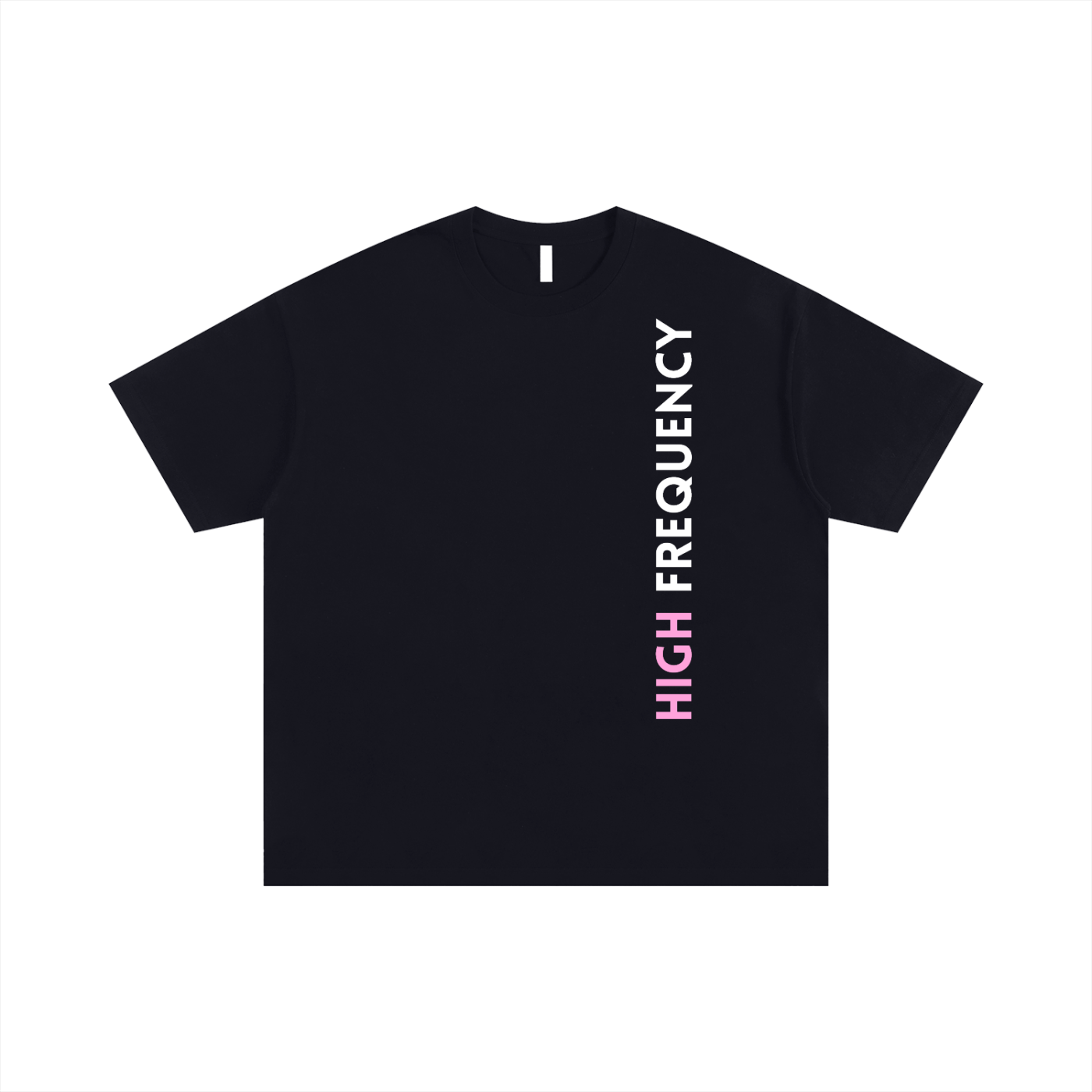 High Frequency Oversize Cotton Tee - Black